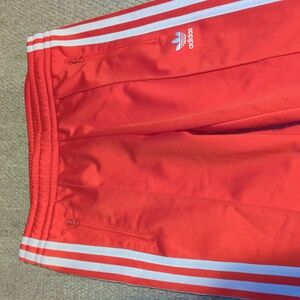 adidas Originals Bright Red Joggers with White Stripes